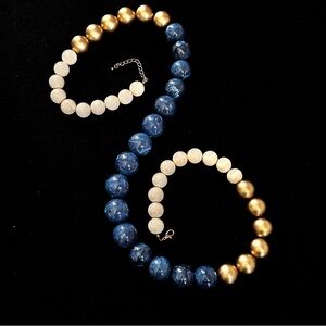 Large Round Bead Long Chunky Necklace